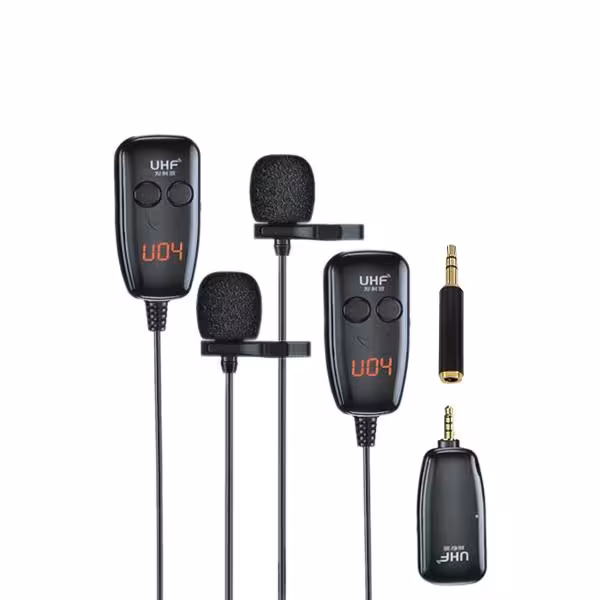 میکروفن بی سیم UHF 040 AUX DUAL