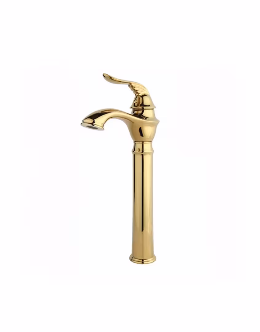 شیر روشویی پایه بلند راسان مدل پریمو طلایی