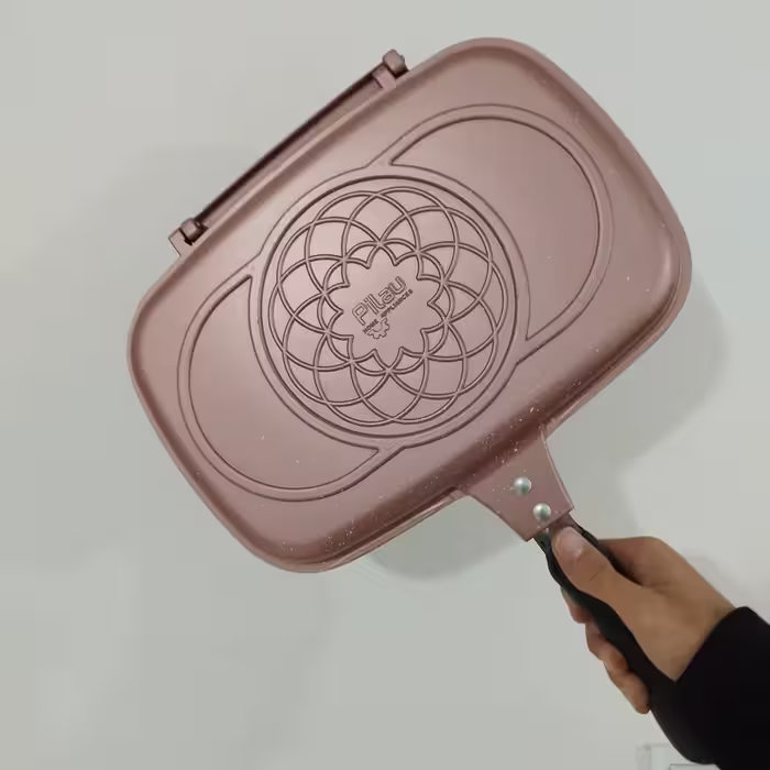 تابه رژیمی 34 سانت پیلو مدل اسنو رزگلد PILAU