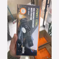 چراغ قوه COB دار درجه یک پر نور فلزی پاورکینگ POWER KING PK-5047 برد 3 کیلومتر