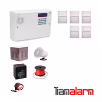 پکیج دزدگیر اماکن با سیم مدل سایلکس سیمکارتی و تلفنی SG8F5