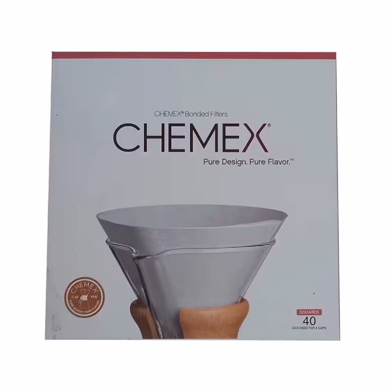 فیلتر قهوه ساز مدل کمکس 6CUP  بسته 40 عددی | چاوه