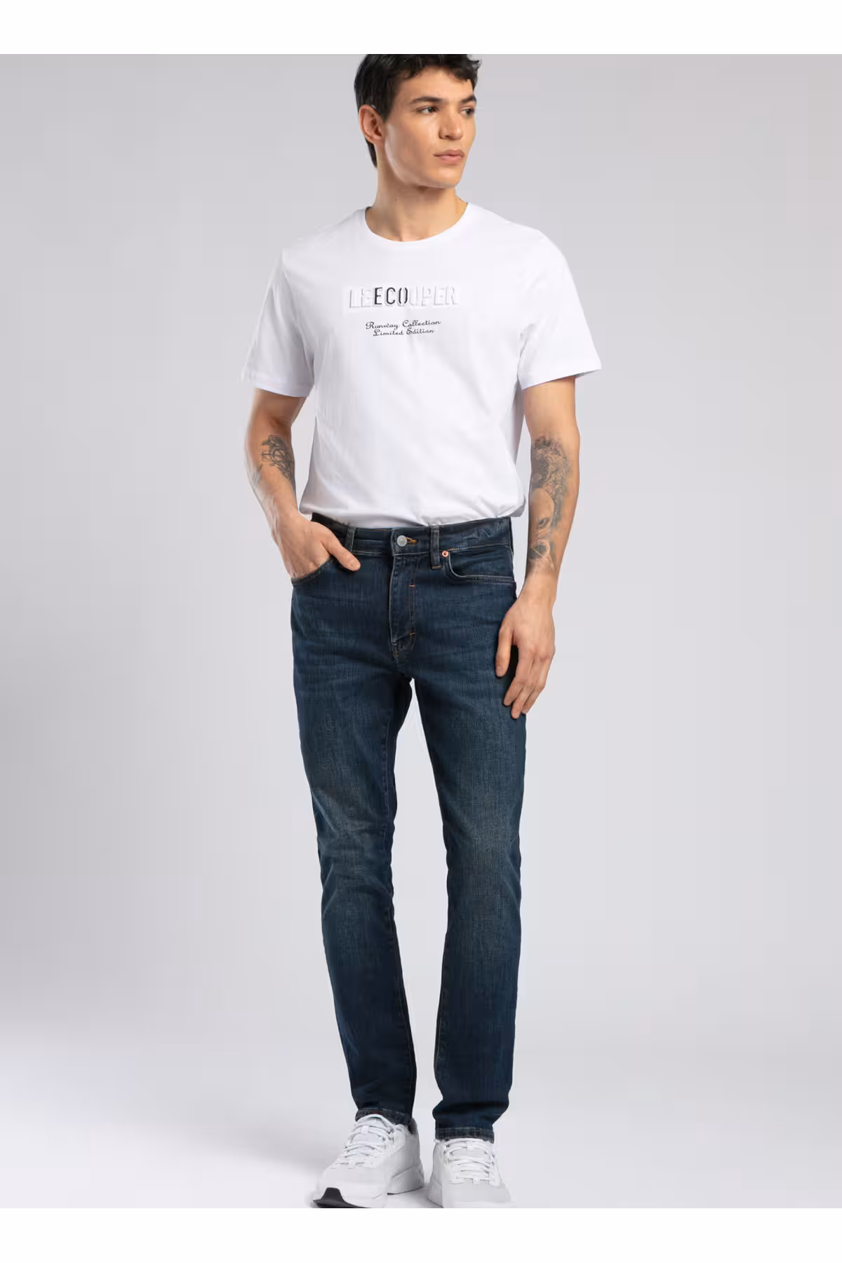 شلوار جین مردانه مرد باریک کمر بلند 252 LCM جک کریس استون Lee Cooper