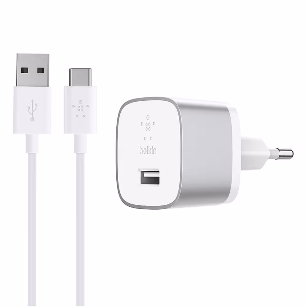 شارژر دیواری بلکین مدل F7U034VF04 به همراه کابل تبدیل USB-C