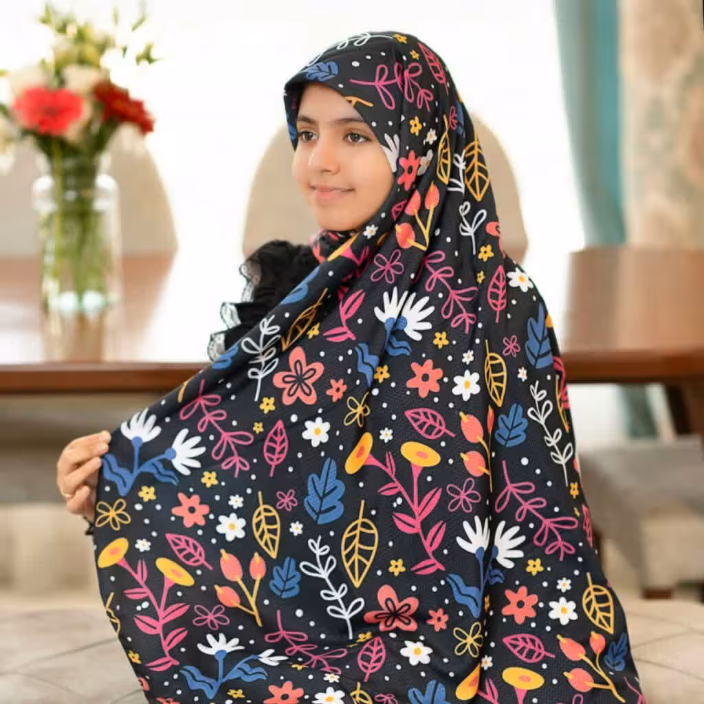 روسری مشکی نخ ژاکارد کد 00149