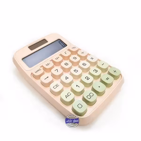 ماشین حساب بزرگ خورشیدی دکمه رنگی مربعی
