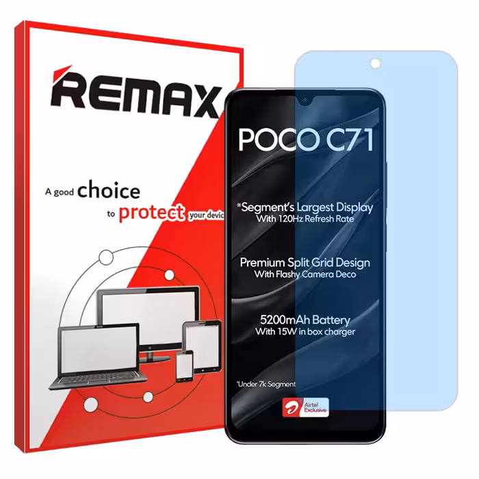 گلس شیائومی Poco C71 مدل مات آنتی بلو برند ریمکس کد S