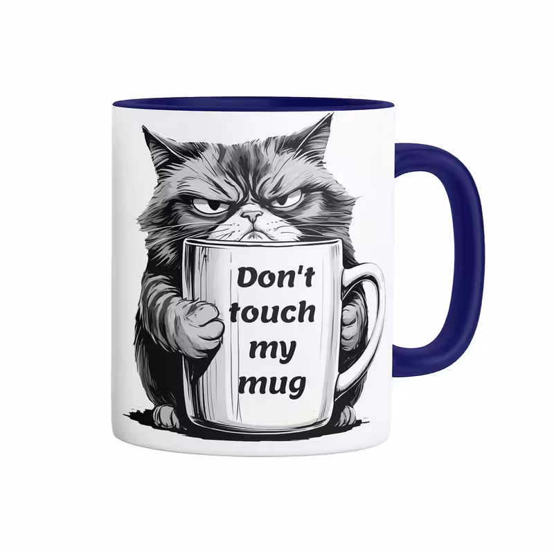 ماگ مدل گربه Don't touch my mug کد 9186