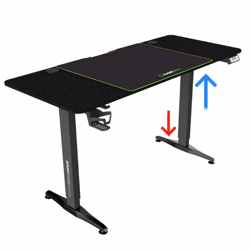 میز گیمینگ موتور دار گیم مکس D140 Carbon EC