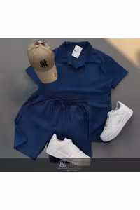 ست تی‌شرت کوتاه یقه polo با پارچه پریمیوم فیتیلی مناسب برای هر دو جنسیت - 10073