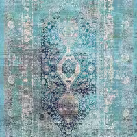 فرش تمام ابریشم  طرح فیروزه کد HAM.235.01