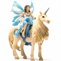آیلا سوار بر اسب تک شاخ طلایی اشلایش Schleich