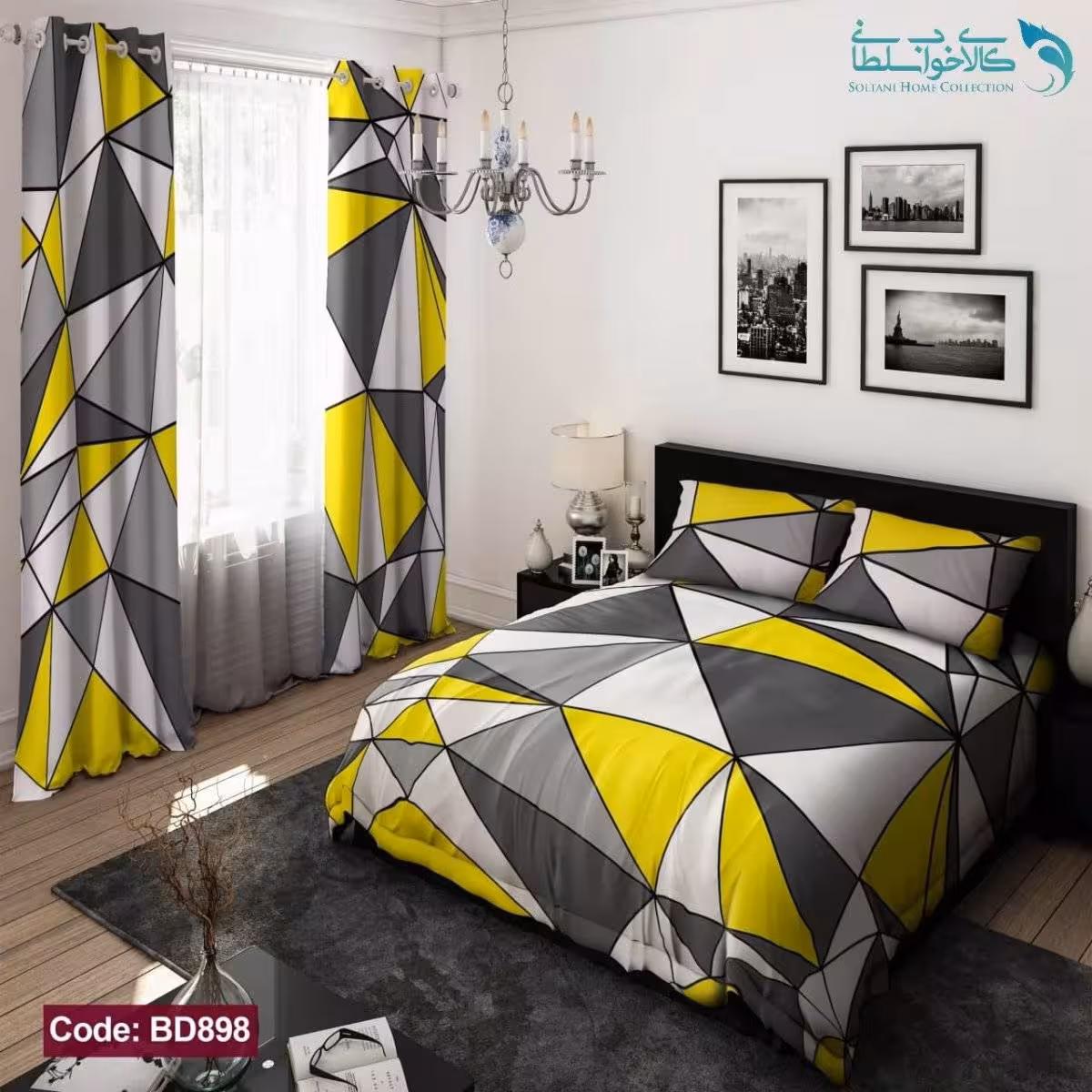 روتختی طرح هندسی دو نفره کد BD898