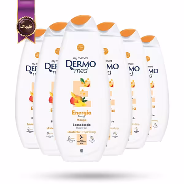 6 عدد ژل حمام درمومد Dermomed مدل انرژی‌بخش با عصاره انبه Energia Mango حجم 600 میلی لیتر (اورجینال)
