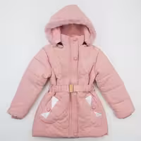 کاپشن دخترانه طرح قلب صورتی کد 10400