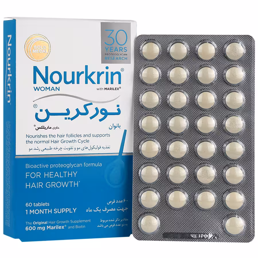 قرص نورکرین بانوان 60 عددی | تقویت رشد و سلامت مو