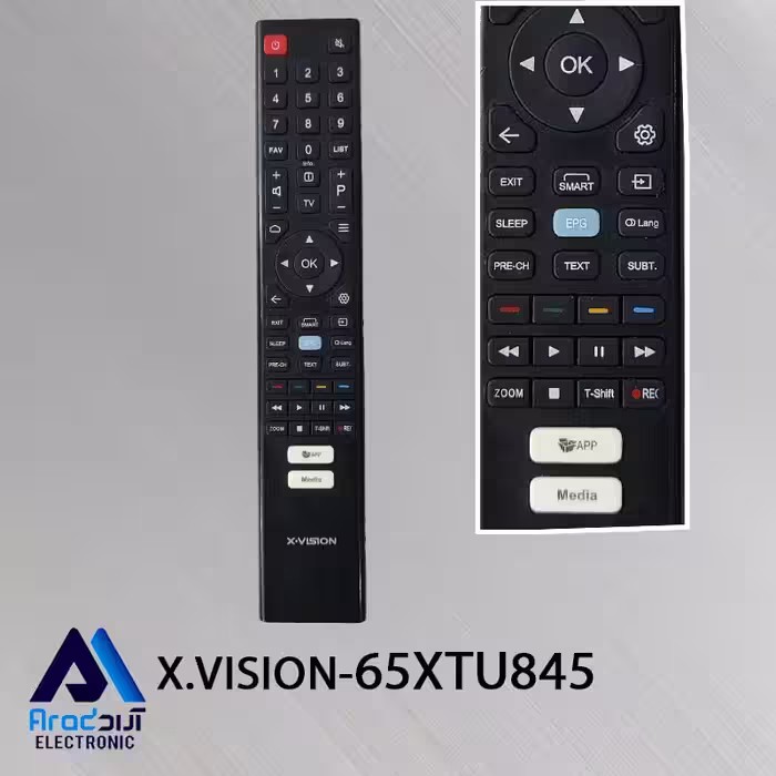 کنترل اصلی تلویزیون هوشمند ایکس ویژن 65XTU845