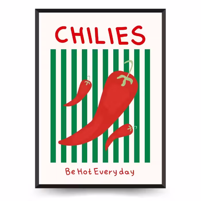 تابلو دکوراتیو فانتزی نوشته Chilies