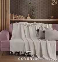 شال تخت و مبل رنگ بژ روشن مدل Ratina