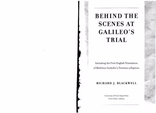 خرید و دانلود نسخه کامل کتاب Behind the Scenes at Galileo's Trial: Including the First English Translation of Melchior Inchofer's Tractatus syllepticus