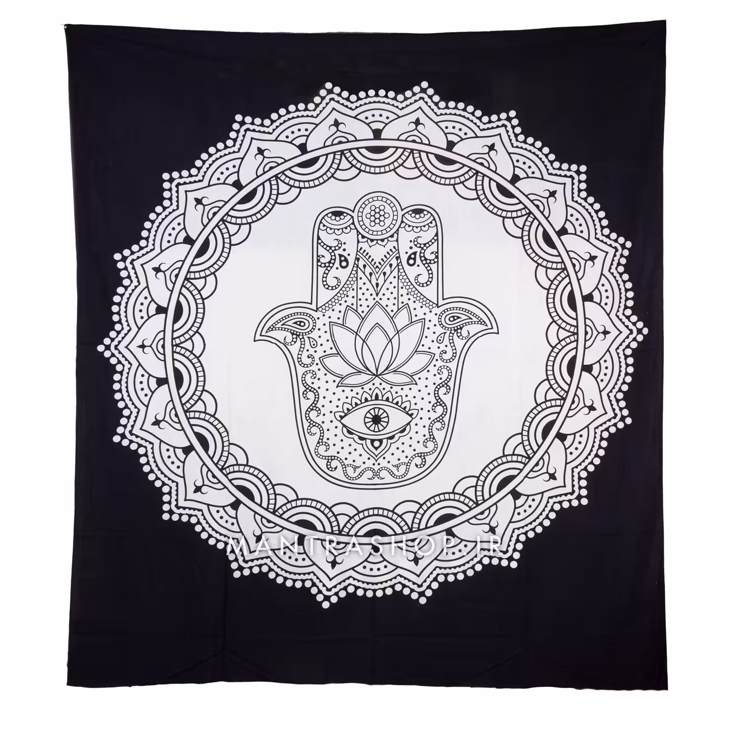 بکدراپ تپستری هندی طرح دست حمسا (روتختی دو نفره) کد 150