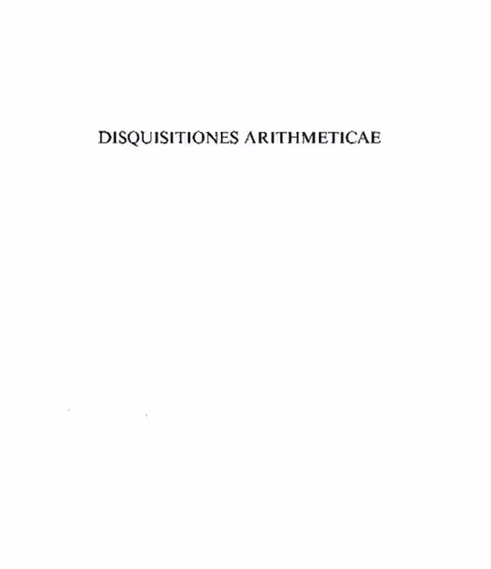 خرید و دانلود نسخه کامل کتاب Disquisitiones arithmeticae