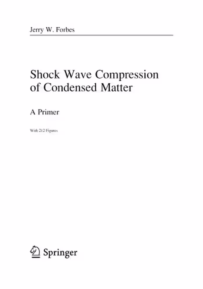 خرید و دانلود نسخه کامل کتاب Shock Wave Compression of Condensed Matter