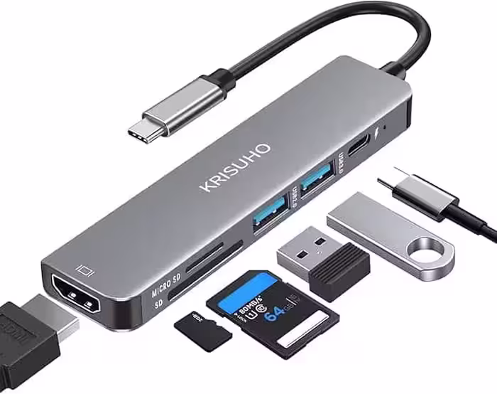 هاب usb تبدیل type-c به hdtv با قابلیت خواندن مموری قابل اتصال به pc و گوشی
