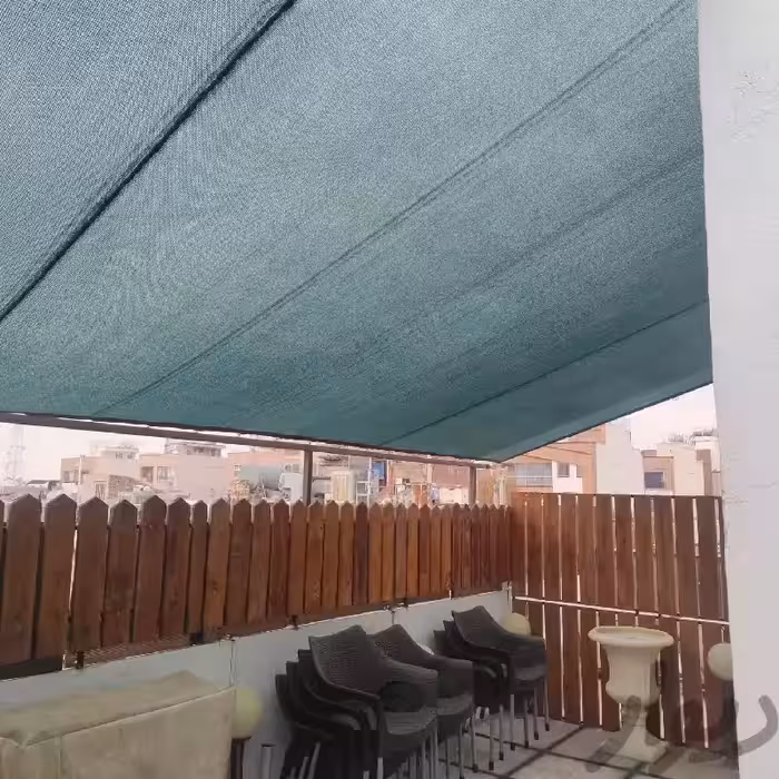 سایبان توری شید 80درصد 10 در 5 متر دور دوزی شده همراه با حلقه نصب