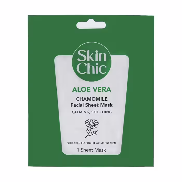 ماسک صورت ورقه ای آلوئه ورا با عصاره بابونه اسکین شیک حجم 18 میلی لیتر Skin Shic