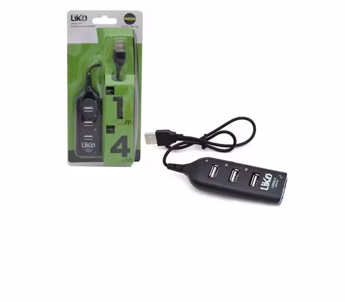 هاب 4 پورت USB2.0 کابل نیم متری LIKO-MR134