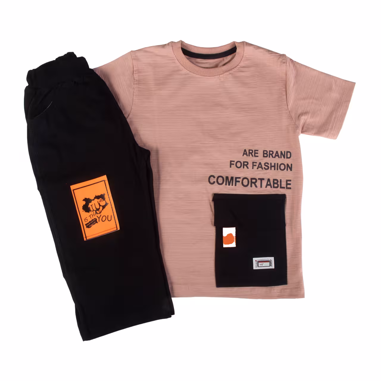 ست تیشرت و شلوارک پسرانه مدل جیب دار کد 37