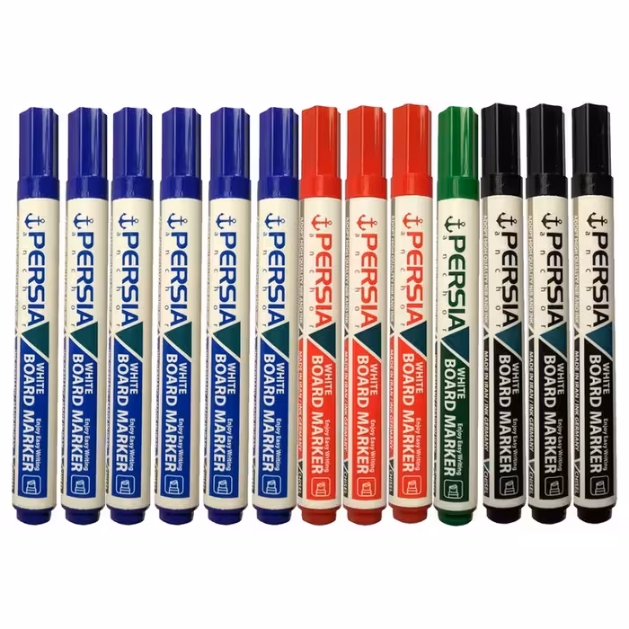 ماژیک وایت برد پرشیا مدل سر تخت کد 450 بسته 12 عددی | چاوه