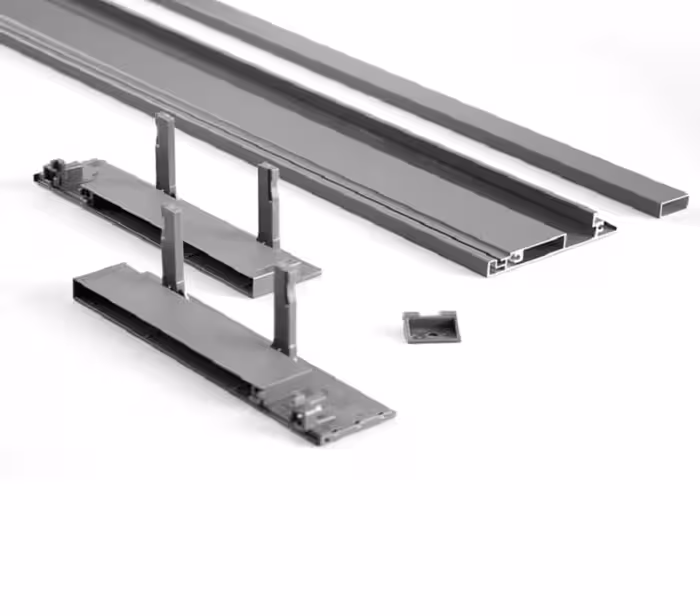 لوازم اینر ریل اسلیم شیشه با فرانت آلومینیوم و ارتفاع 193 میلیمتر فانتونی کد B592