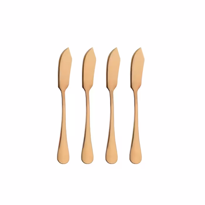 کارد صبحانه خوری مدل دونا رنگ رزگلد بسته 4 عددی