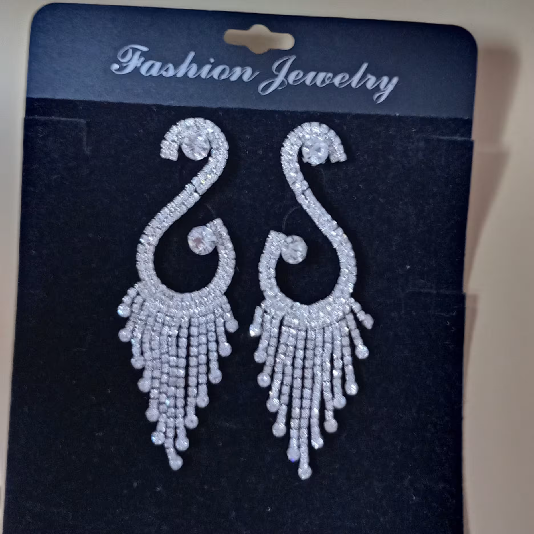 گوشواره جواهری ملکه طرح نقره