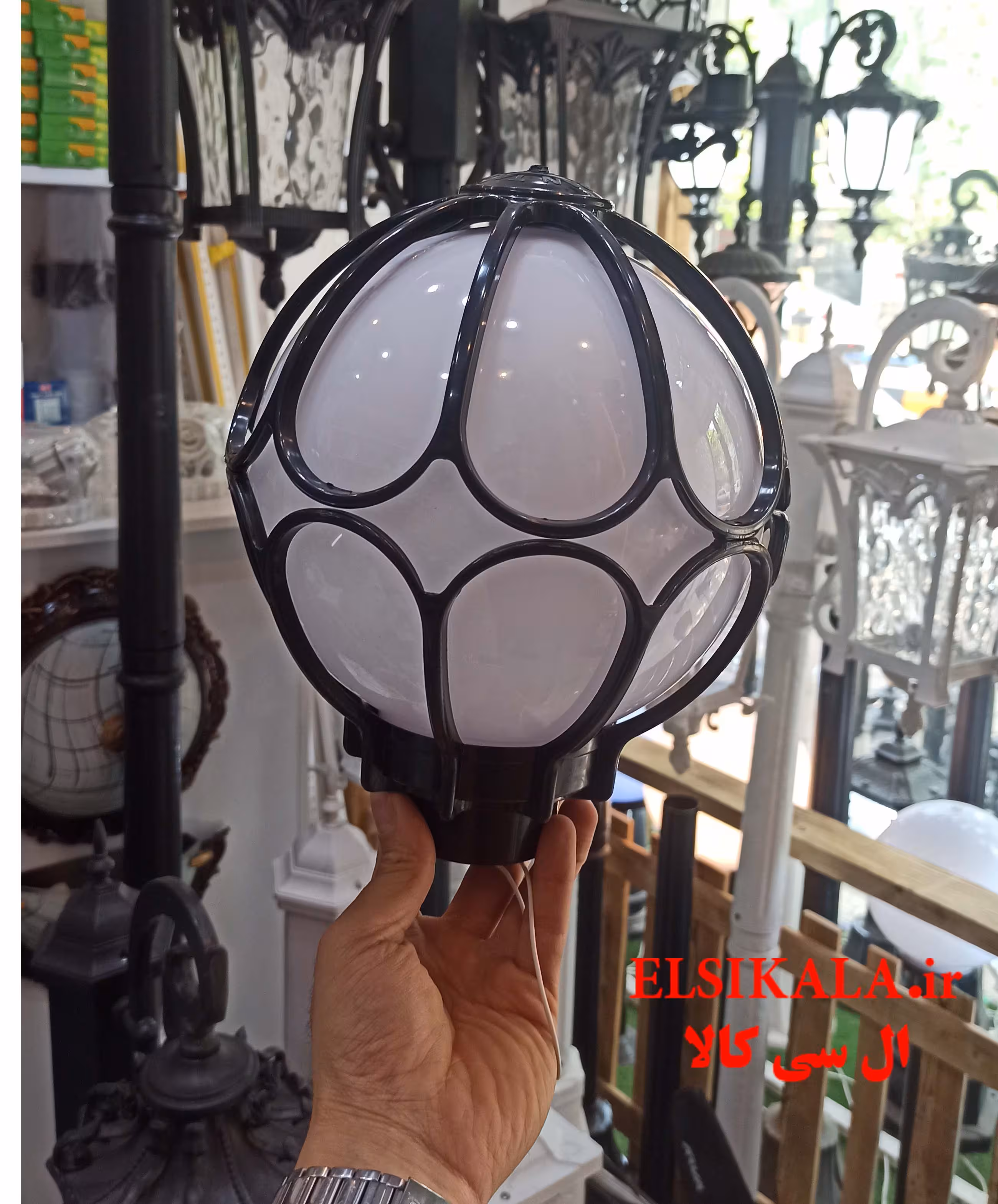 چراغ حبابی سبدی سایز 20 سانت
