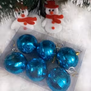 اویز گوی ابی قطر 6 سانت