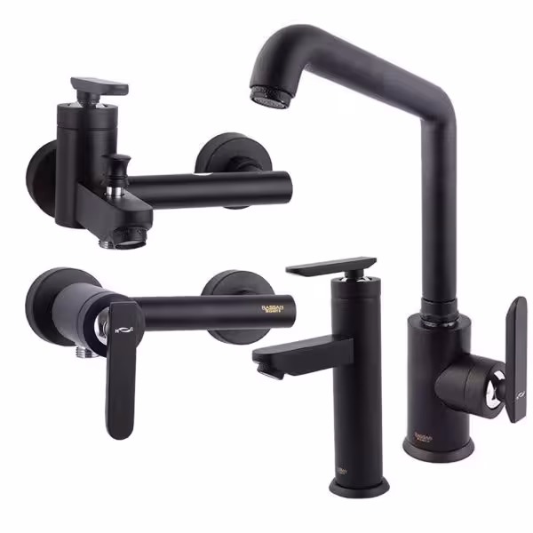 ست شیرالات راسان مدل فلورا مشکی