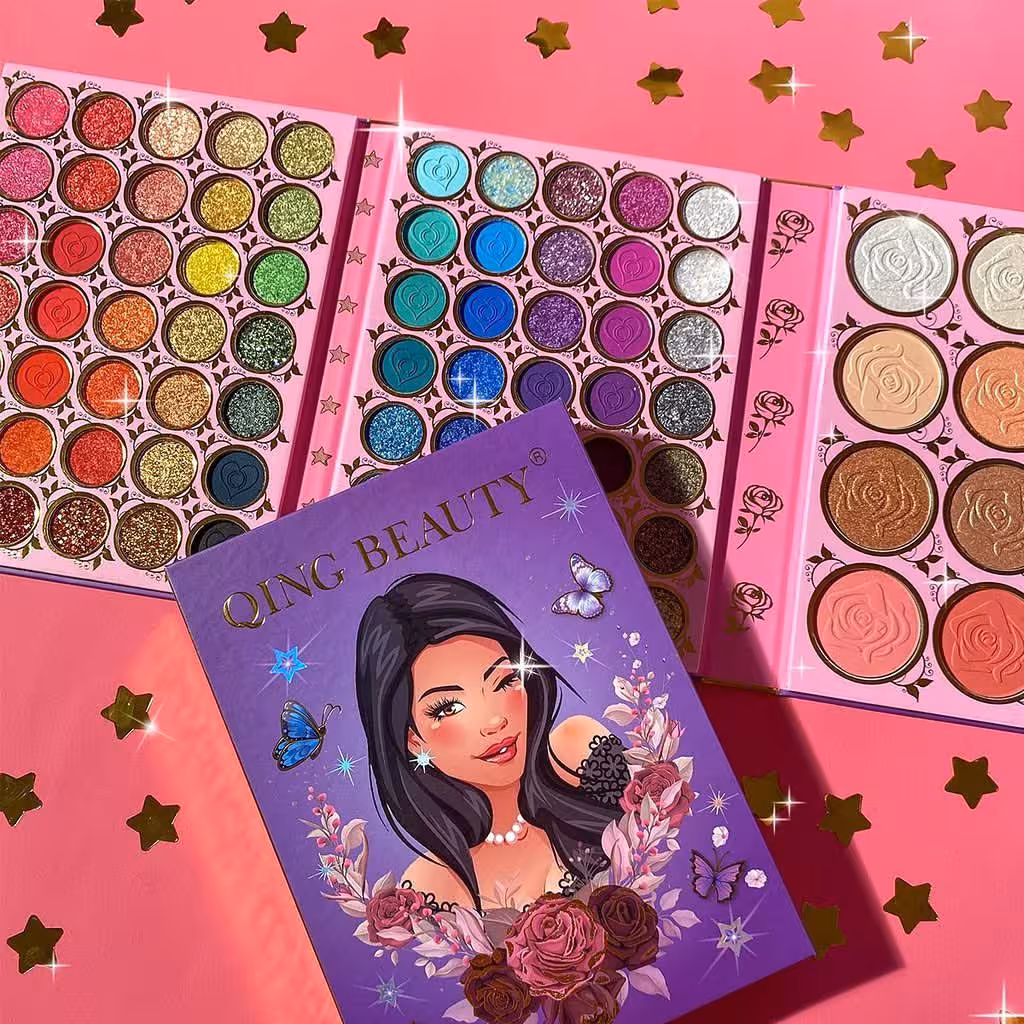 پلت سایه و هایلایتر و رژگونه کتابی 117رنگ متری 4طبقه