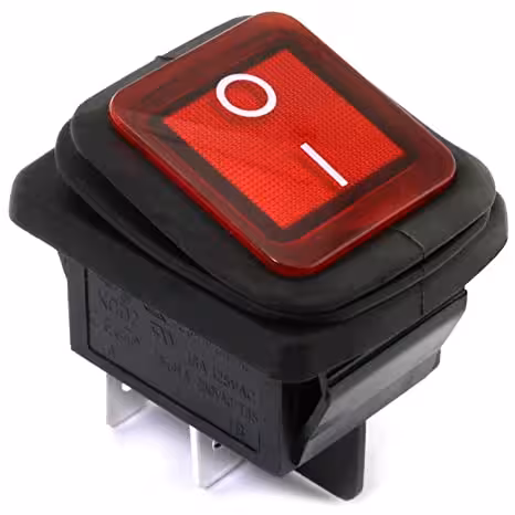 کلید راکر ضد آب چراغ دار بزرگ  waterproof rocker switch