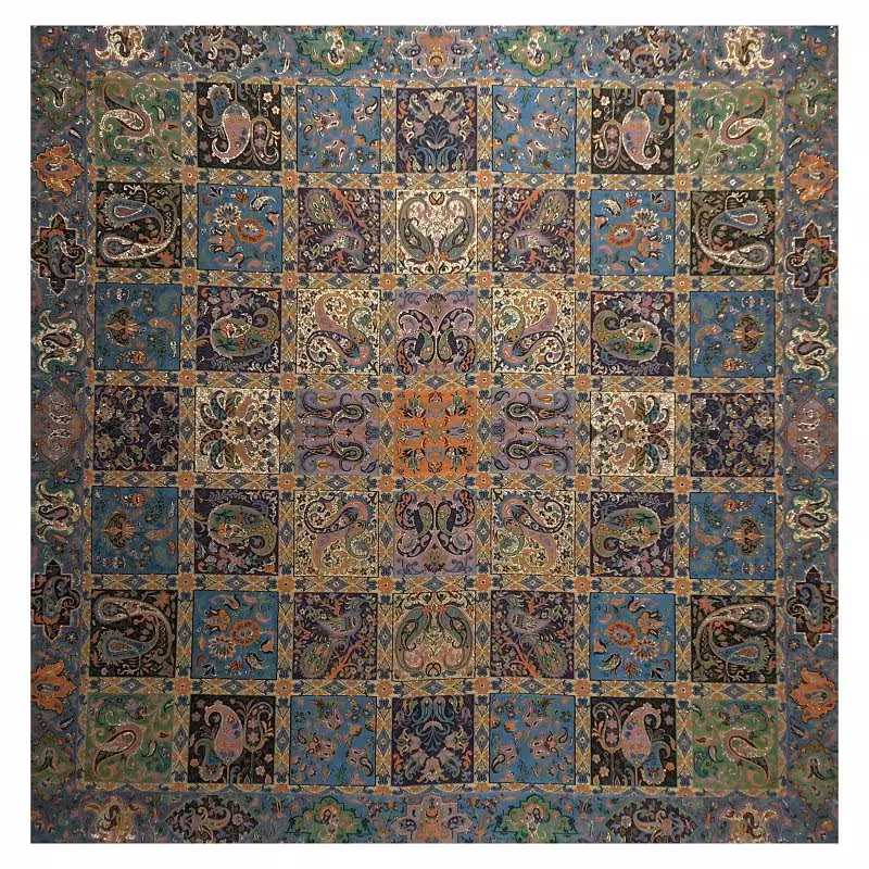 رومیزی مربع ترمه ابریشم کد TRM73