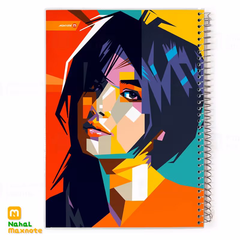 دفتر 60 برگ سیمی طلقی (پـرتره) کد 9636.طرح 11