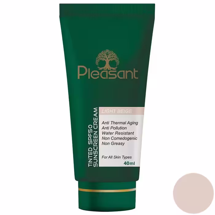 کرم ضد آفتاب مدل رنگی لایت SPF50 پلزنت 40 میلی لیتر