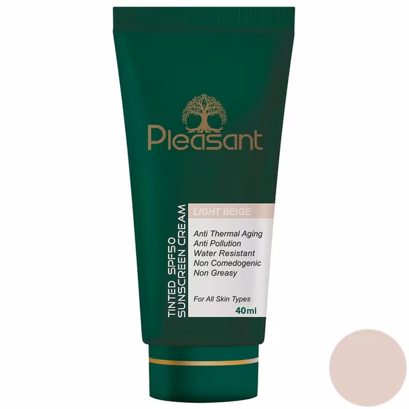 کرم ضد آفتاب مدل رنگی لایت SPF50 پلزنت 40 میلی لیتر