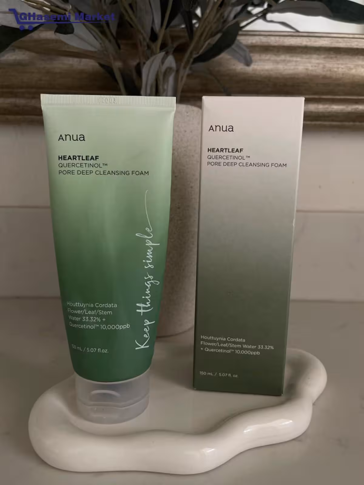 فوم شستشوی صورت پاک کننده عمقی منافذ آنوا Anua Heartleaf Quercetinol Pore Deep Cleansing Foam