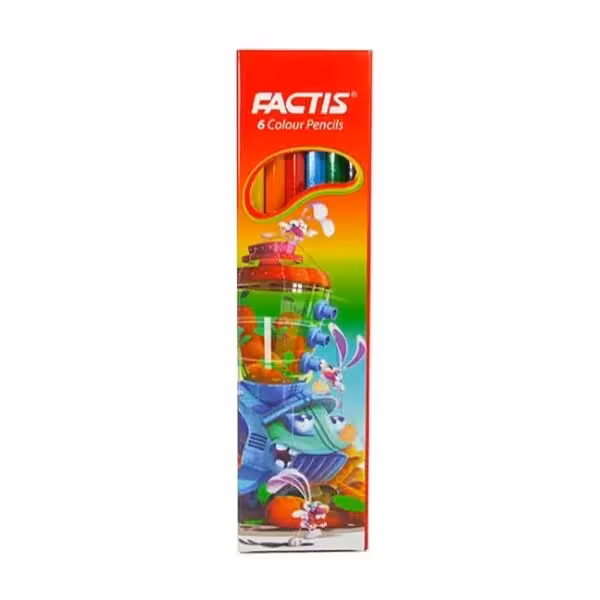 مداد رنگی 6 رنگ فکتیس کد 601-2