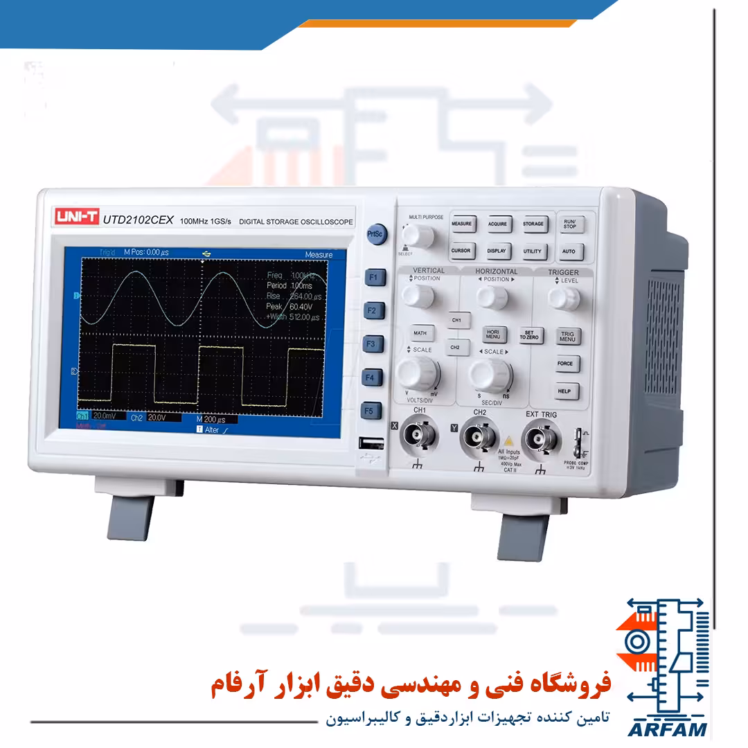 اسیلوسکوپ دیجیتال یونیتی مدل Uni-T UTD2102 CL