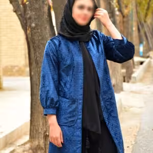 مانتو زنانه مخمل مدل جیب دار