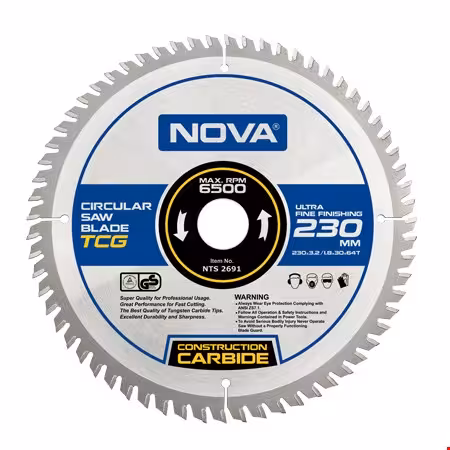 تیغ اره الماسه MDF بر 230 میلیمتری نووا 2691